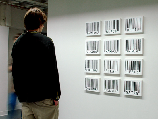 Barcode Word Paintings